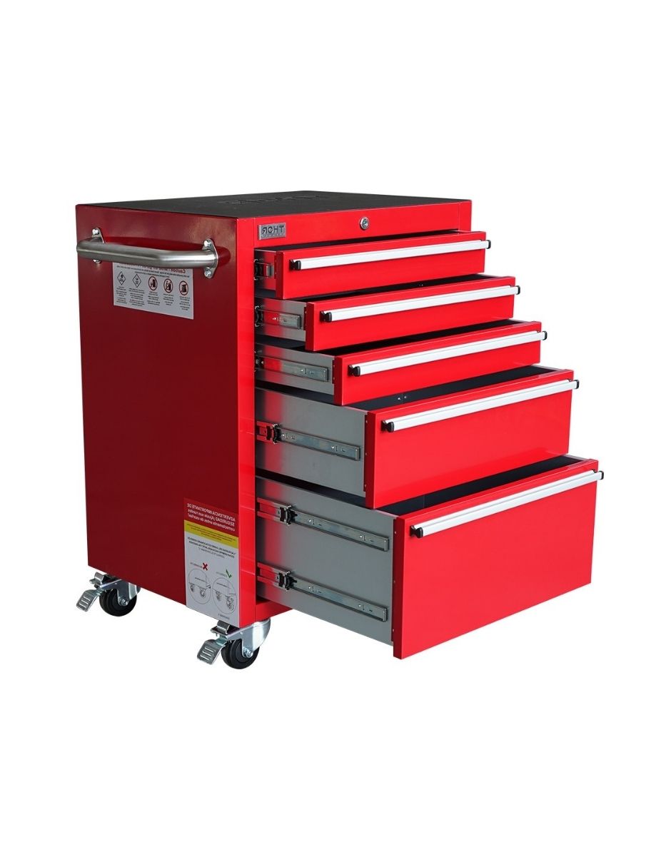 GABINETE DE HERRAMIENTAS CON 5 COMPARTIMENTOS ROJO HTC2405RC
