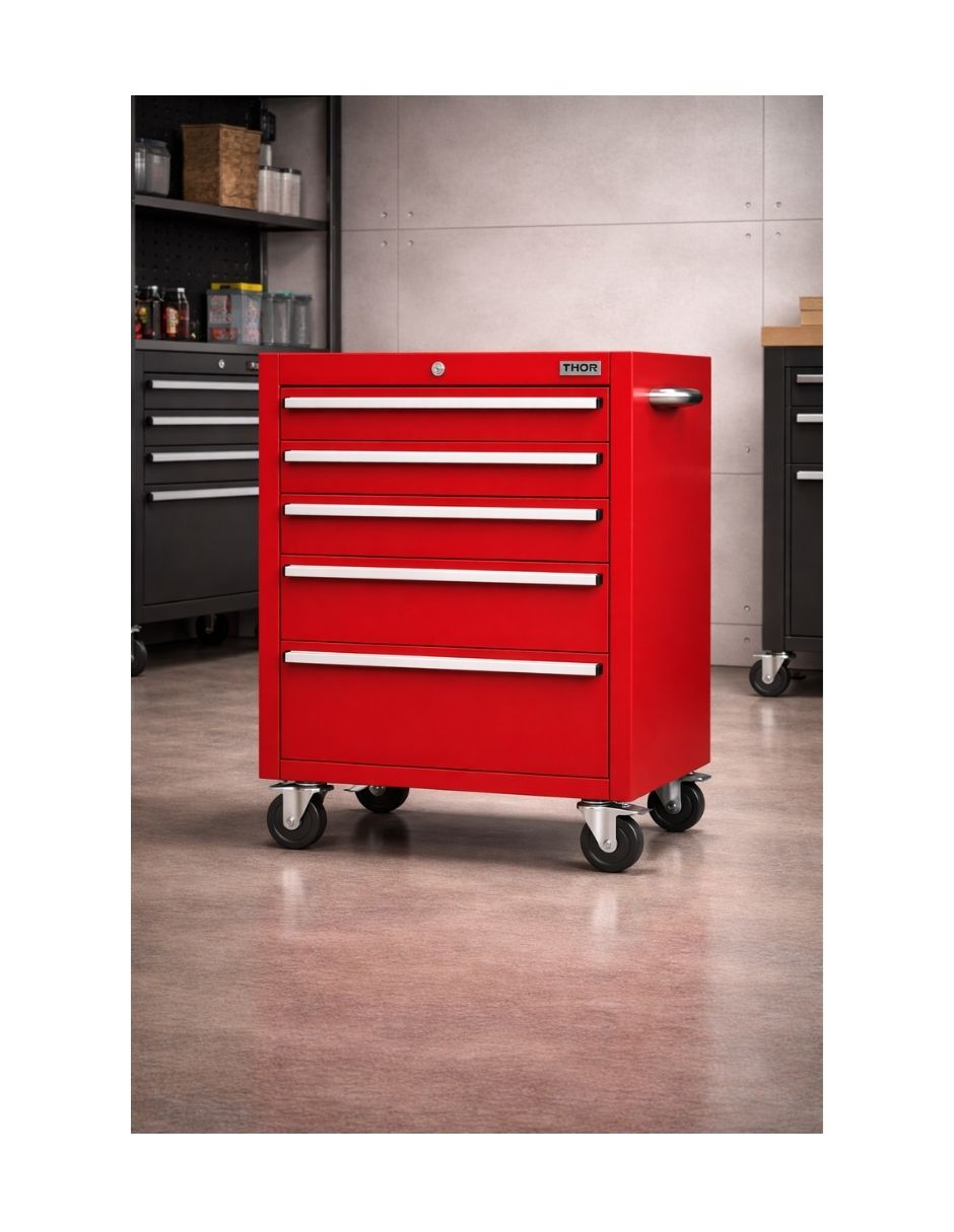 GABINETE DE HERRAMIENTAS CON 5 COMPARTIMENTOS ROJO HTC2405RC