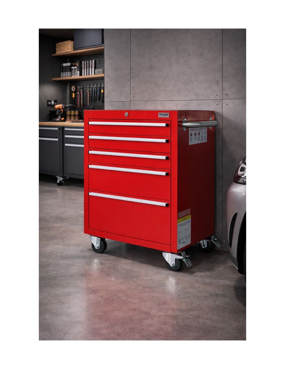 GABINETE DE HERRAMIENTAS CON 5 COMPARTIMENTOS ROJO HTC2405RC