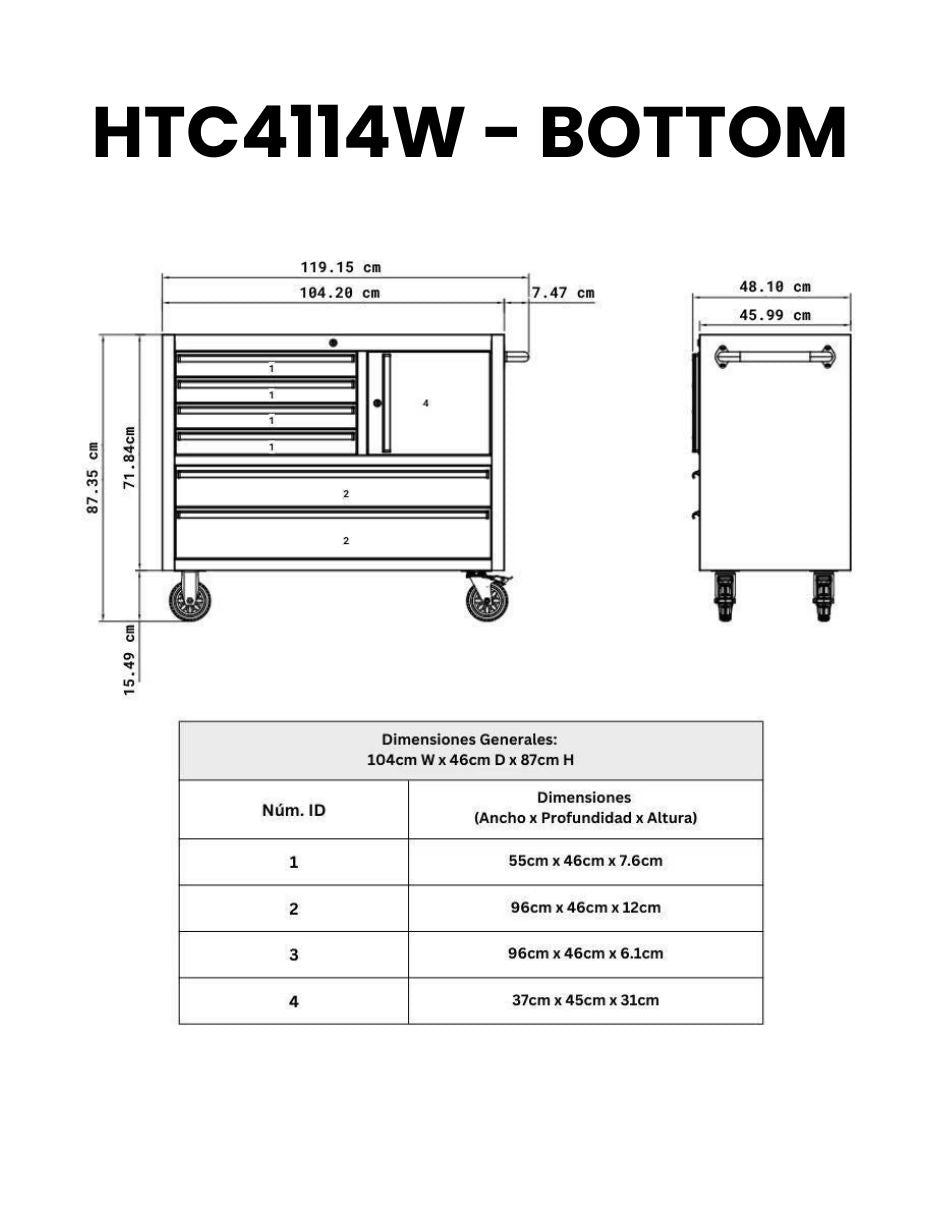 GABINETE PROFESIONAL THOR KITCHEN HTC4114W