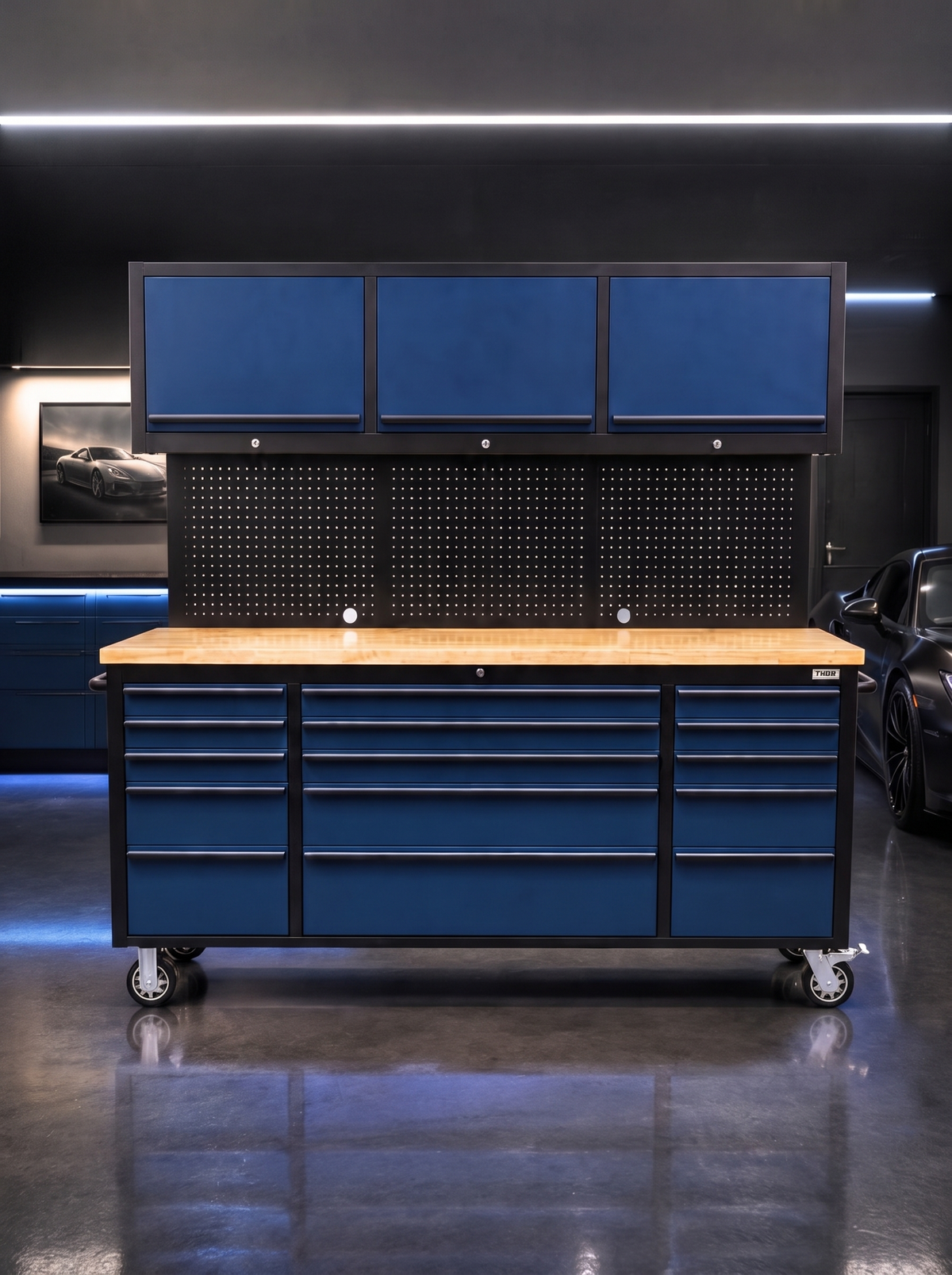 Thor Gabinete de Grado Industrial 183 cm en Acero Azul Marino