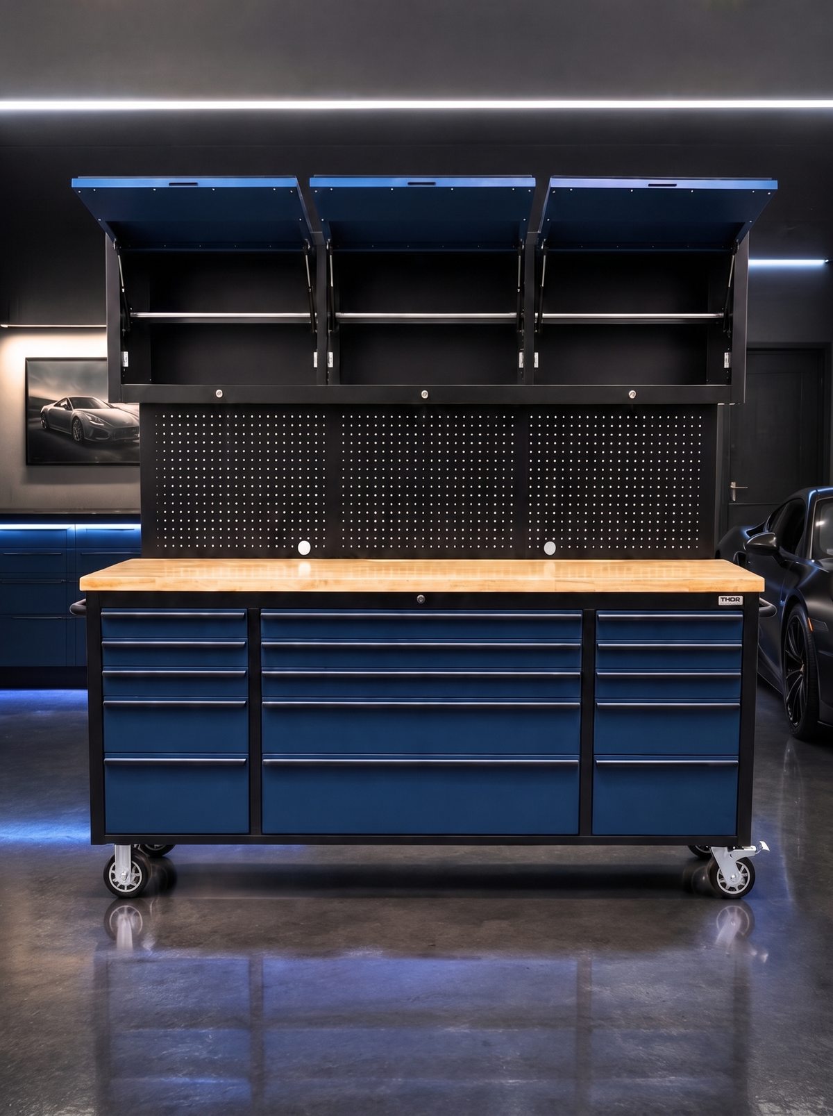 Thor Gabinete de Grado Industrial 183 cm en Acero Azul Marino