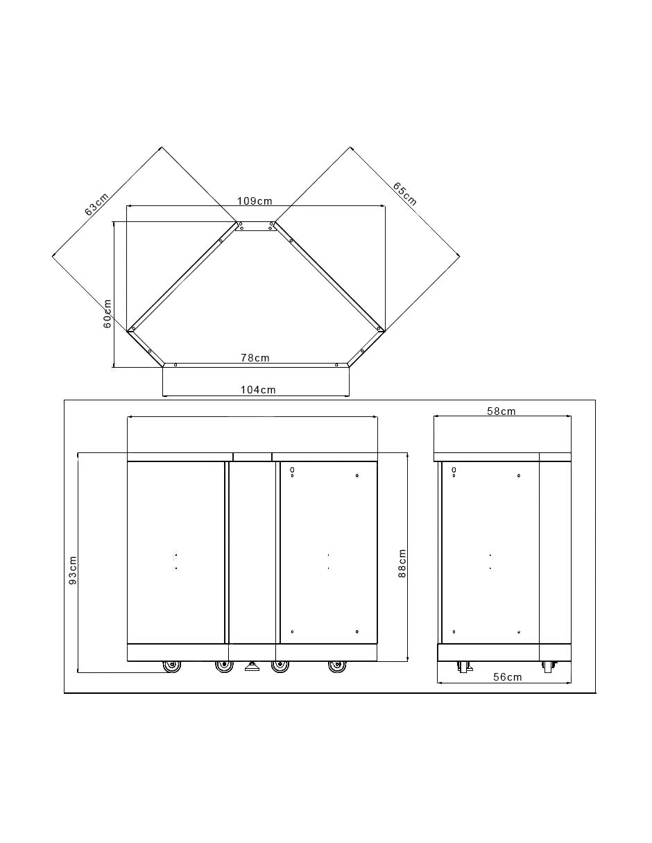 Gabinete plegable Thor de acero inoxidable