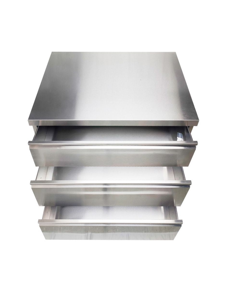 GABINETE DE ACERO INOXIDABLE CON 3 CAJONES OK3D01S-W