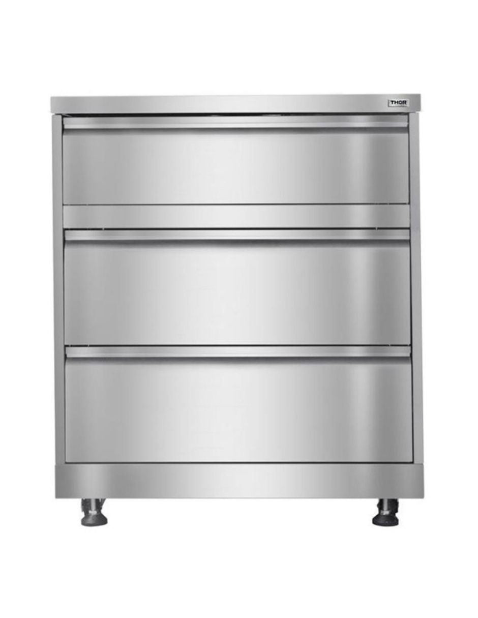 GABINETE DE ACERO INOXIDABLE CON 3 CAJONES OK3D01S-W